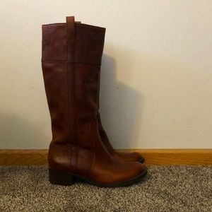 LUCKY BRAND Caramel Leather Boots